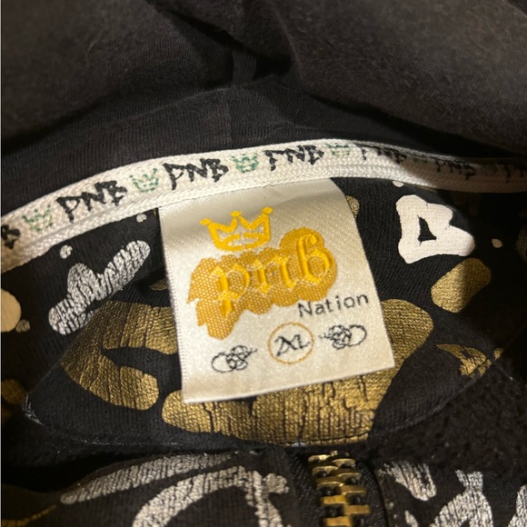 Vintage Y2K PNB Nation All Over Print Zip Up Hoodie - Picture 5 of 5
